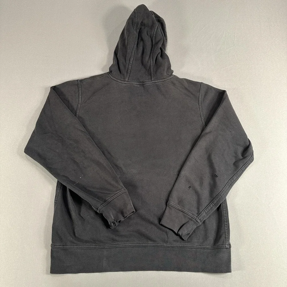 The North Face Hoodie Mens Medium Gray Fleece Pullover Sweatshirt Logo Graphic